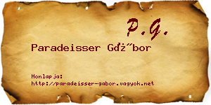 Paradeisser Gábor névjegykártya